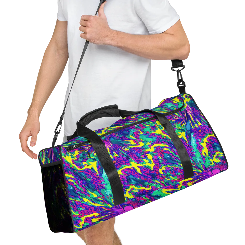 Liquid Bloom on Duffle Bag — Right Front