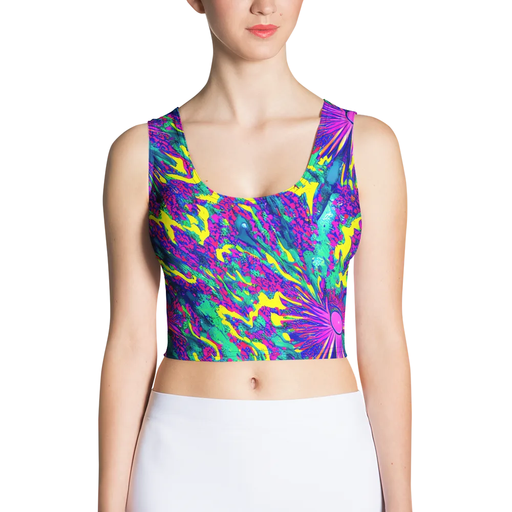 Liquid Bloom on Crop Top — Front