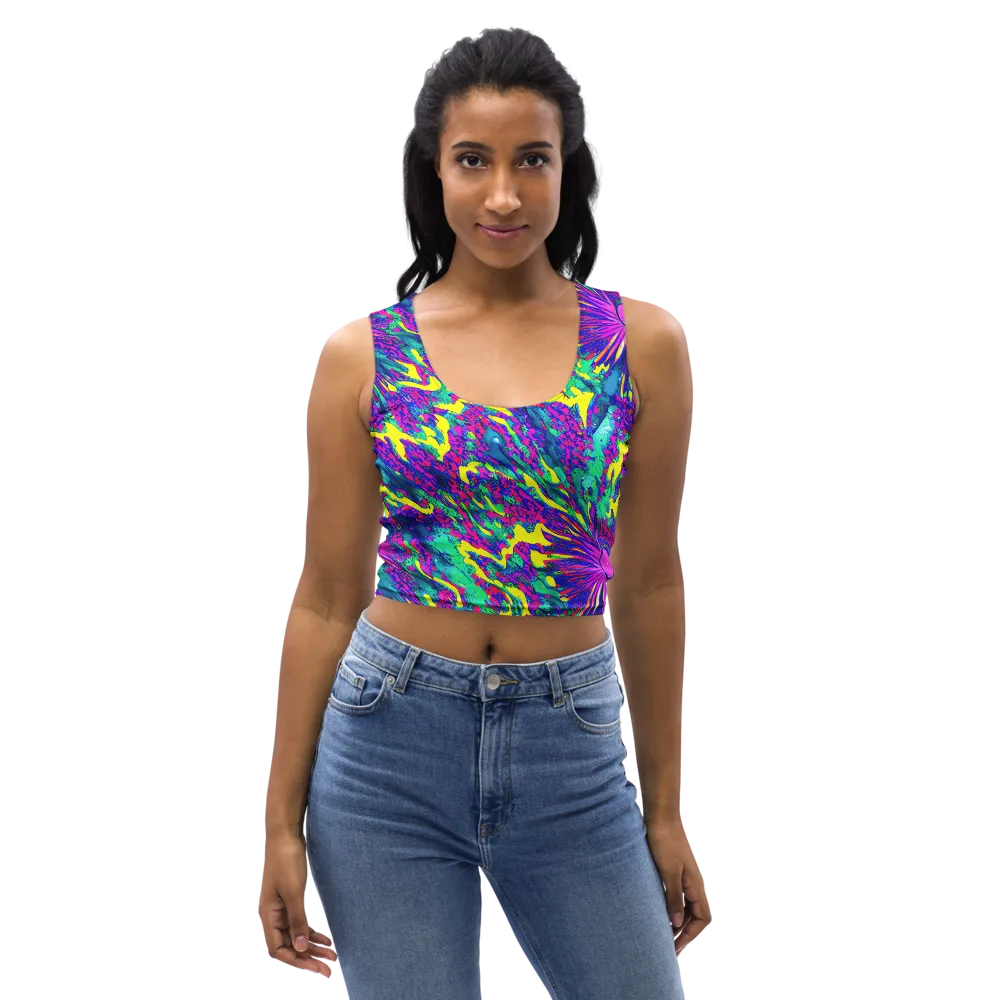 Liquid Bloom on Crop Top — Front