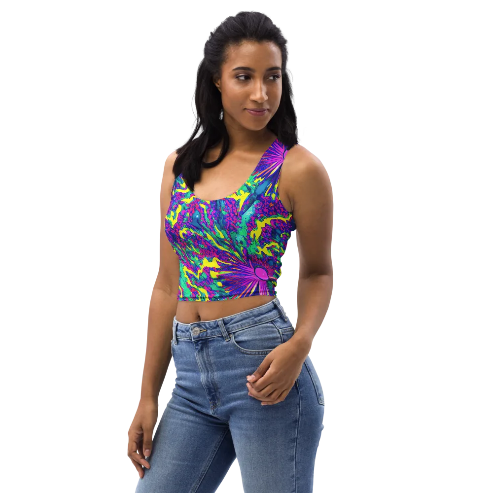 Liquid Bloom on Crop Top — Left Front