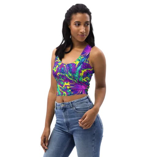 Liquid Bloom on a Crop Top