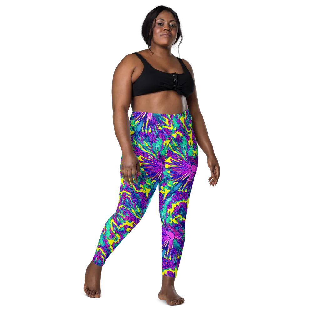 Liquid Bloom on Leggings with Pockets — Front