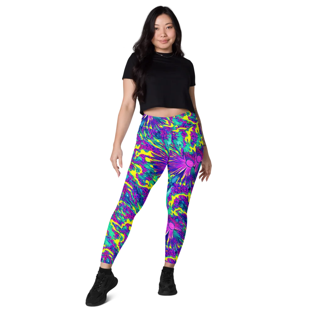 Liquid Bloom on Leggings with Pockets — Front