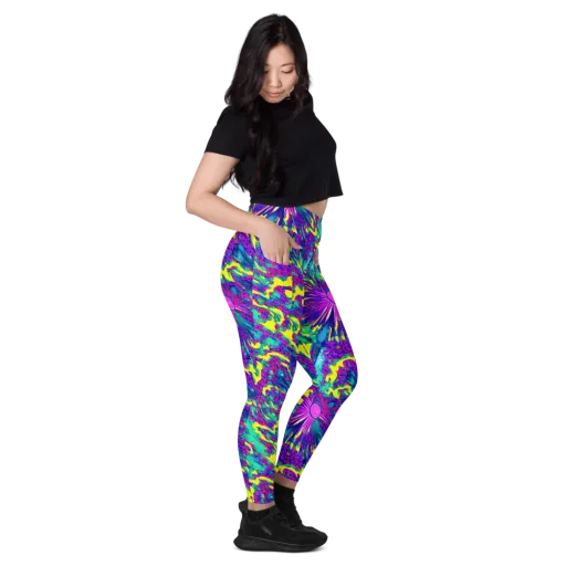 Liquid Bloom on a Leggings with Pockets