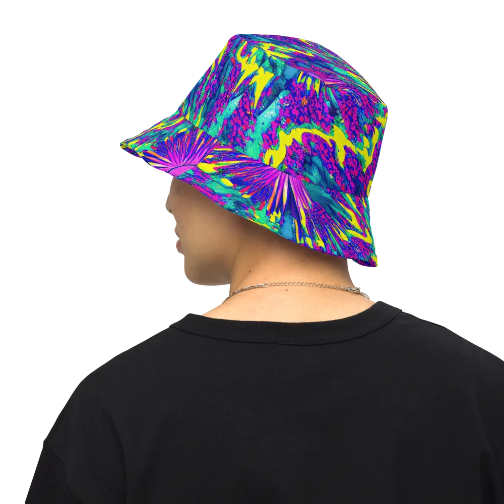 Liquid Bloom on Reversible Bucket Hat — Back Inside