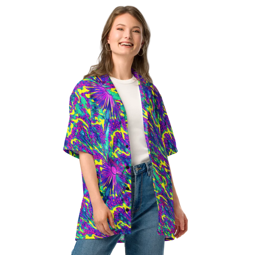Liquid Bloom on Button Shirt — Front