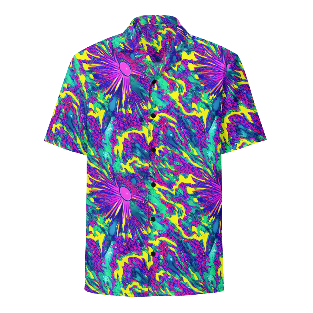 Liquid Bloom on Button Shirt — Front