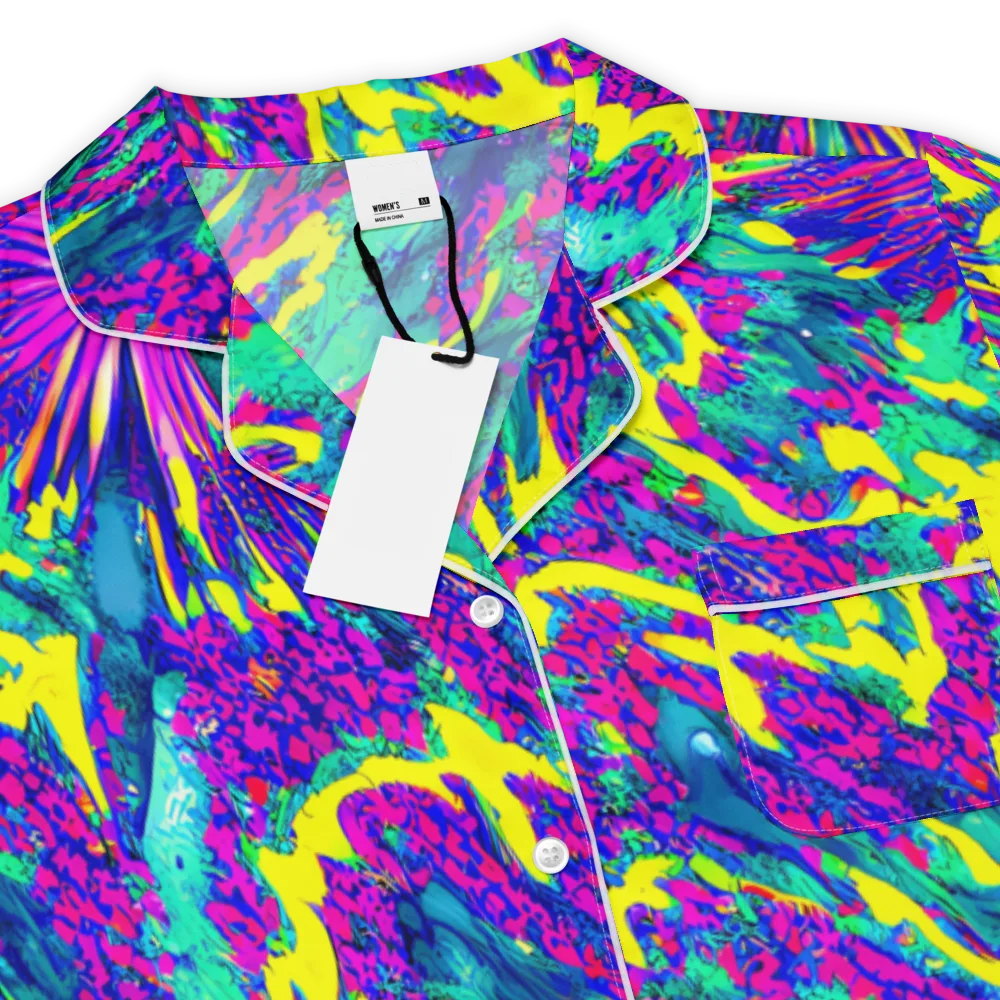 Liquid Bloom on Women's Short Sleeve Pajama Top — Product details