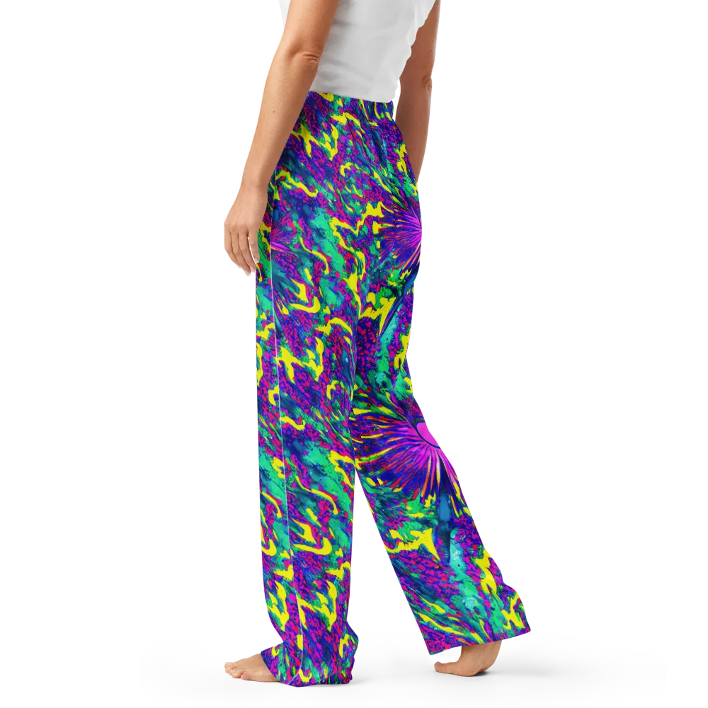 Liquid Bloom on Women's Pajama Pants — Left