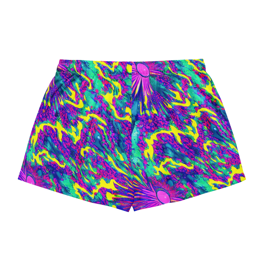 Liquid Bloom on Women's Pajama Shorts — Back