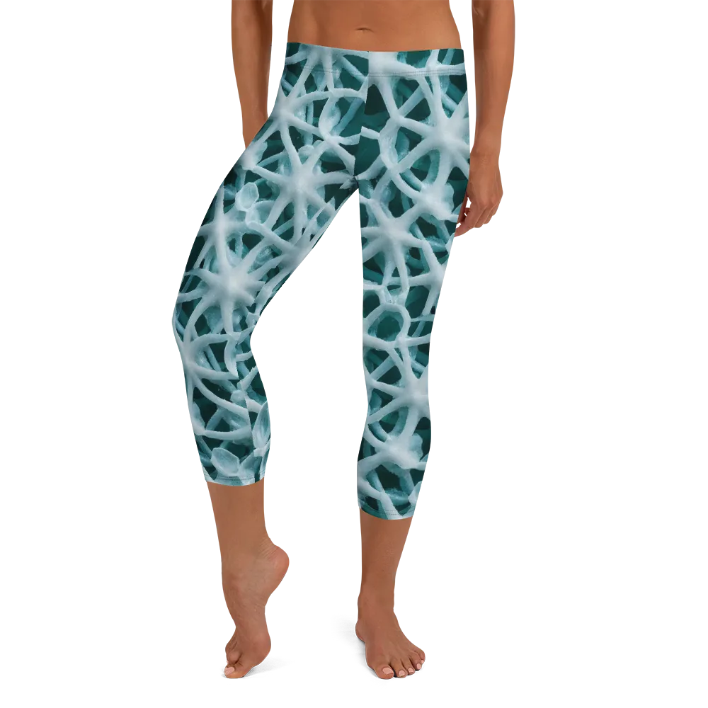 Arctic Coral on Capri Leggings — Front