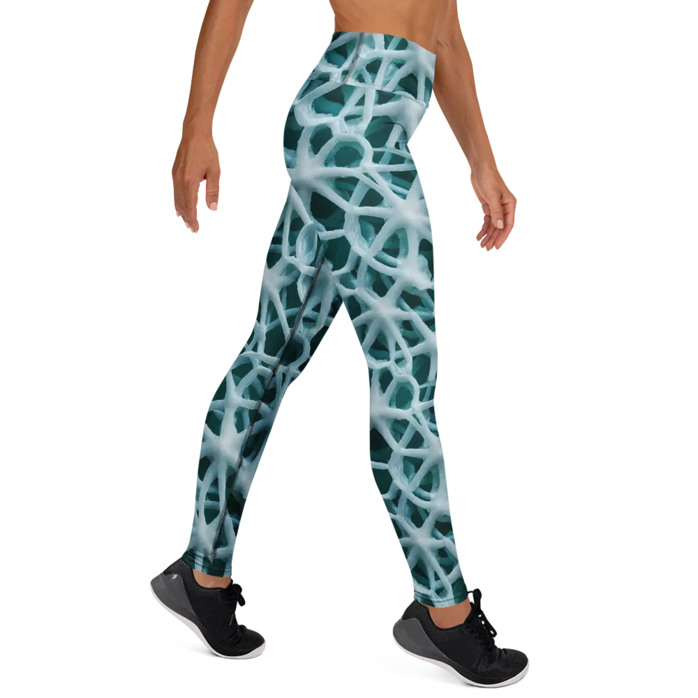 Arctic Coral on Yoga Leggings — Right
