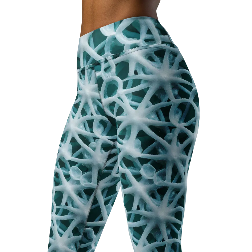 Arctic Coral on Yoga Leggings — Left Front