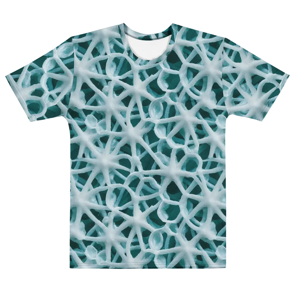 Arctic Coral on Men's Cotton Crew Neck T-Shirt — Front