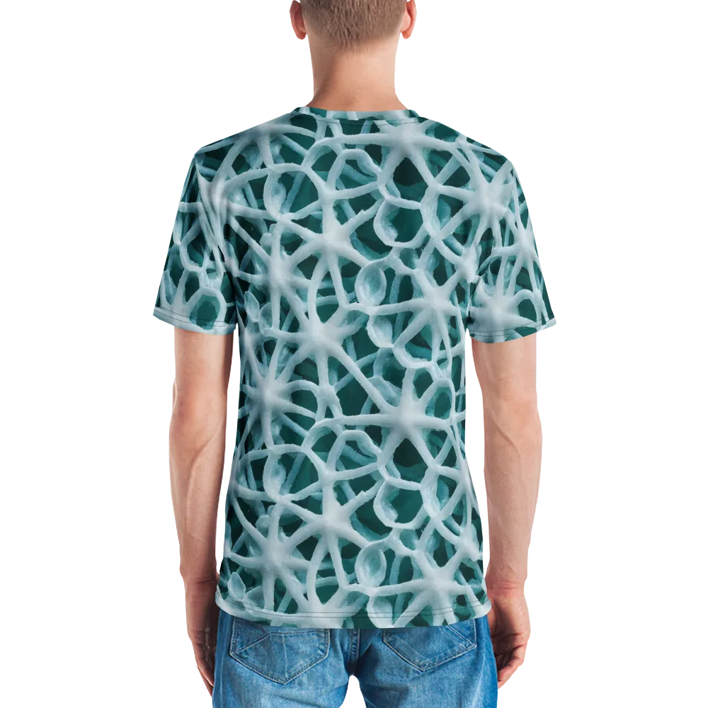 Arctic Coral on Men's Crew Neck T-Shirt — Back