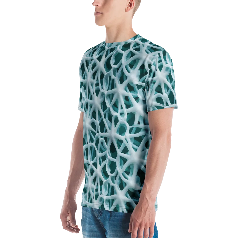Arctic Coral on Men's Crew Neck T-Shirt — Left