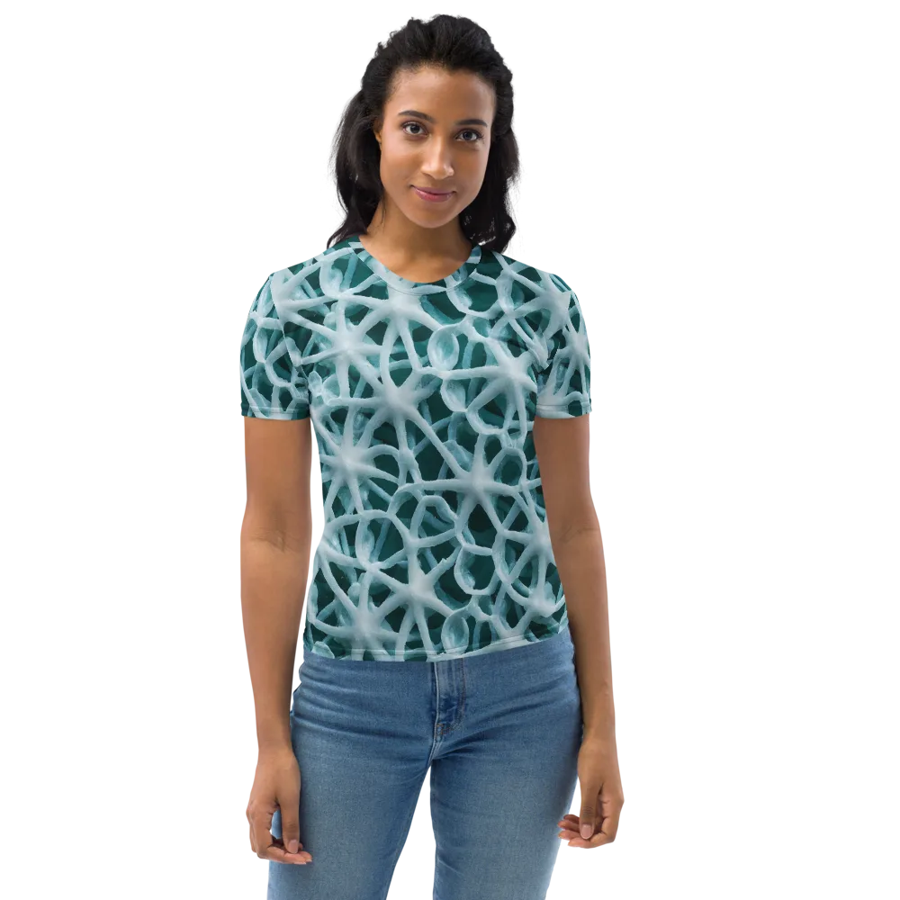 Arctic Coral on Women's Crew Neck T-Shirt — Front