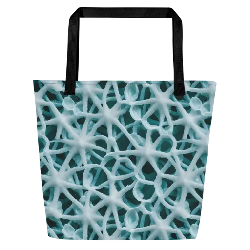 Arctic Coral on a Large Tote Bag W/ Pocket