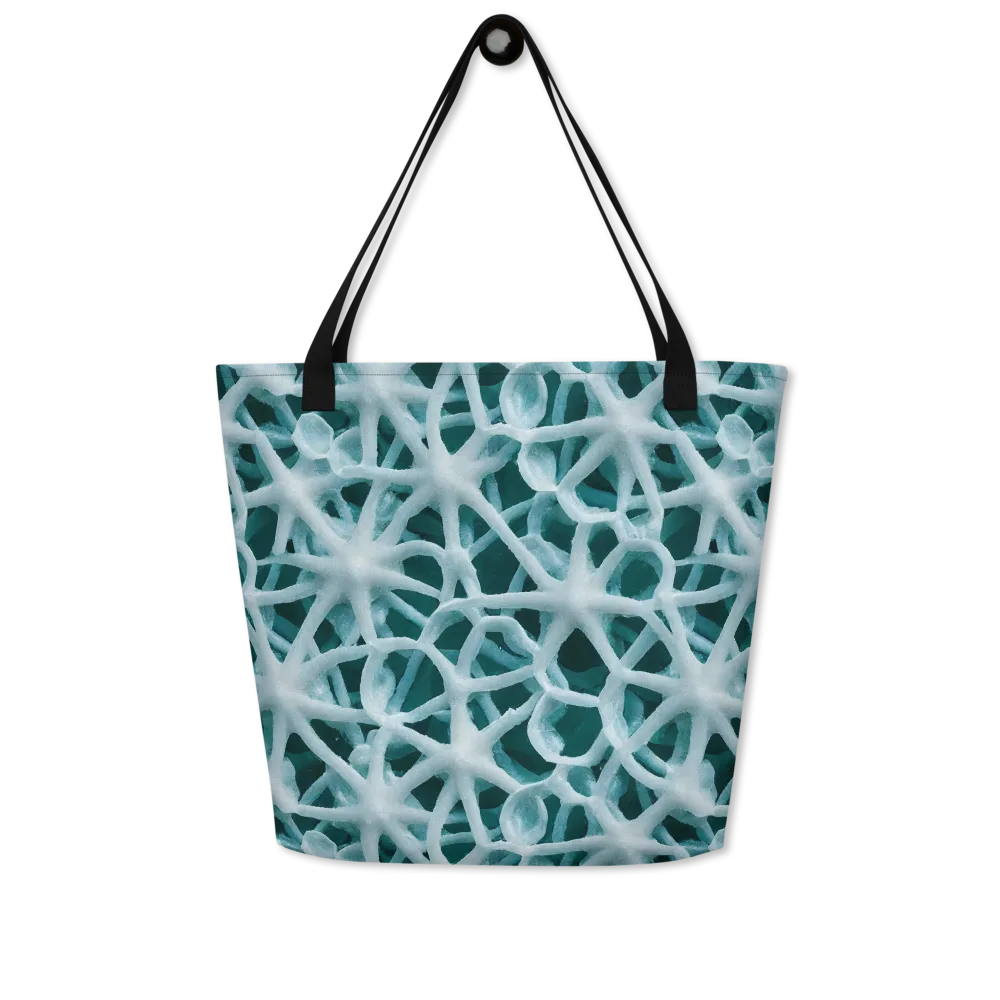 Arctic Coral on Large Tote Bag W/ Pocket — Front