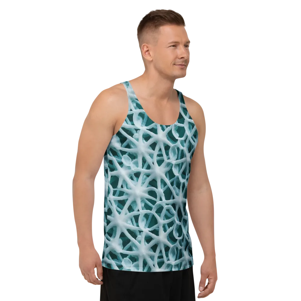 Arctic Coral on Men's Tank Top — Right Front