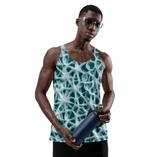 Arctic Coral on a Men's Tank Top