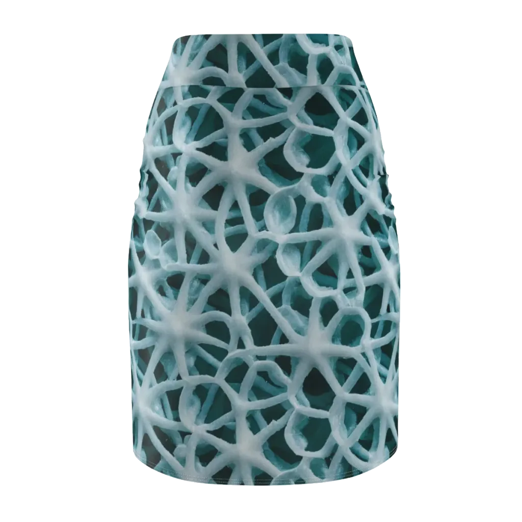 Arctic Coral on Pencil Skirt — Back