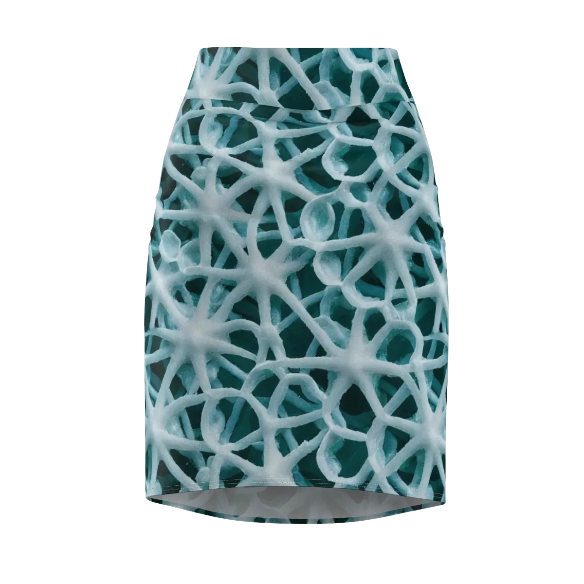 Arctic Coral on Pencil Skirt — Front
