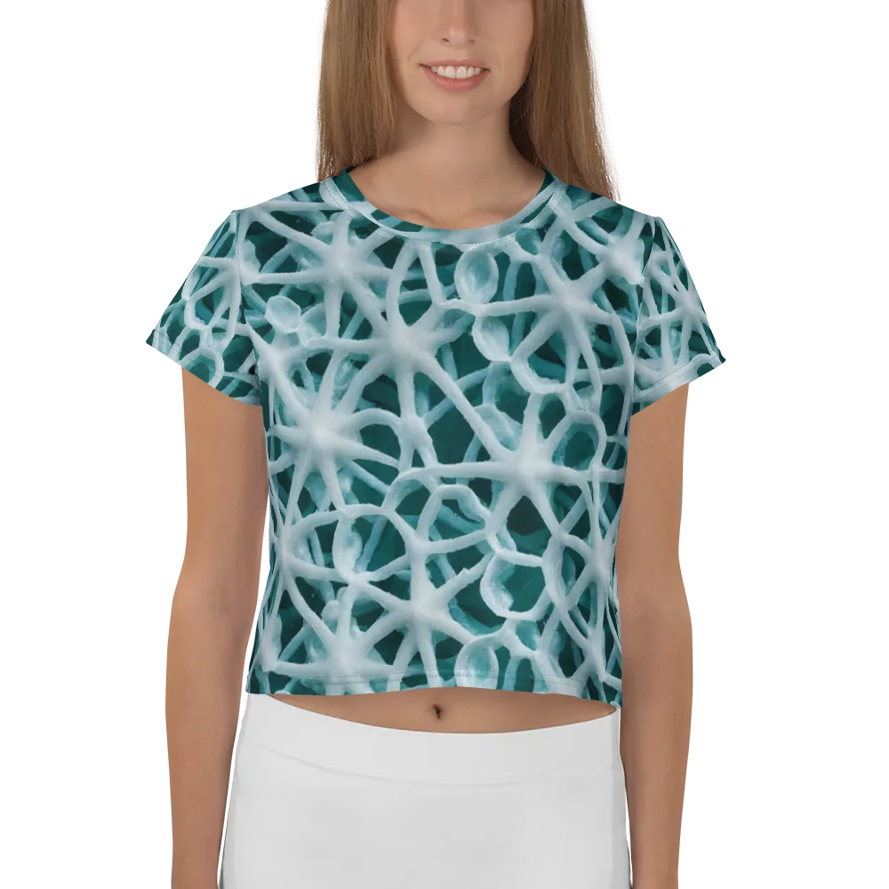 Arctic Coral on Crop Tee — Front