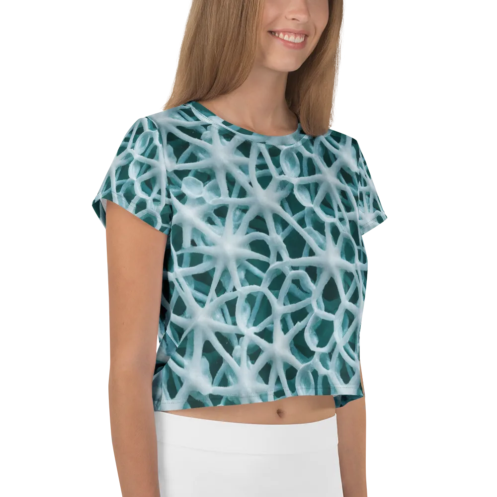 Arctic Coral on Crop Tee — Right