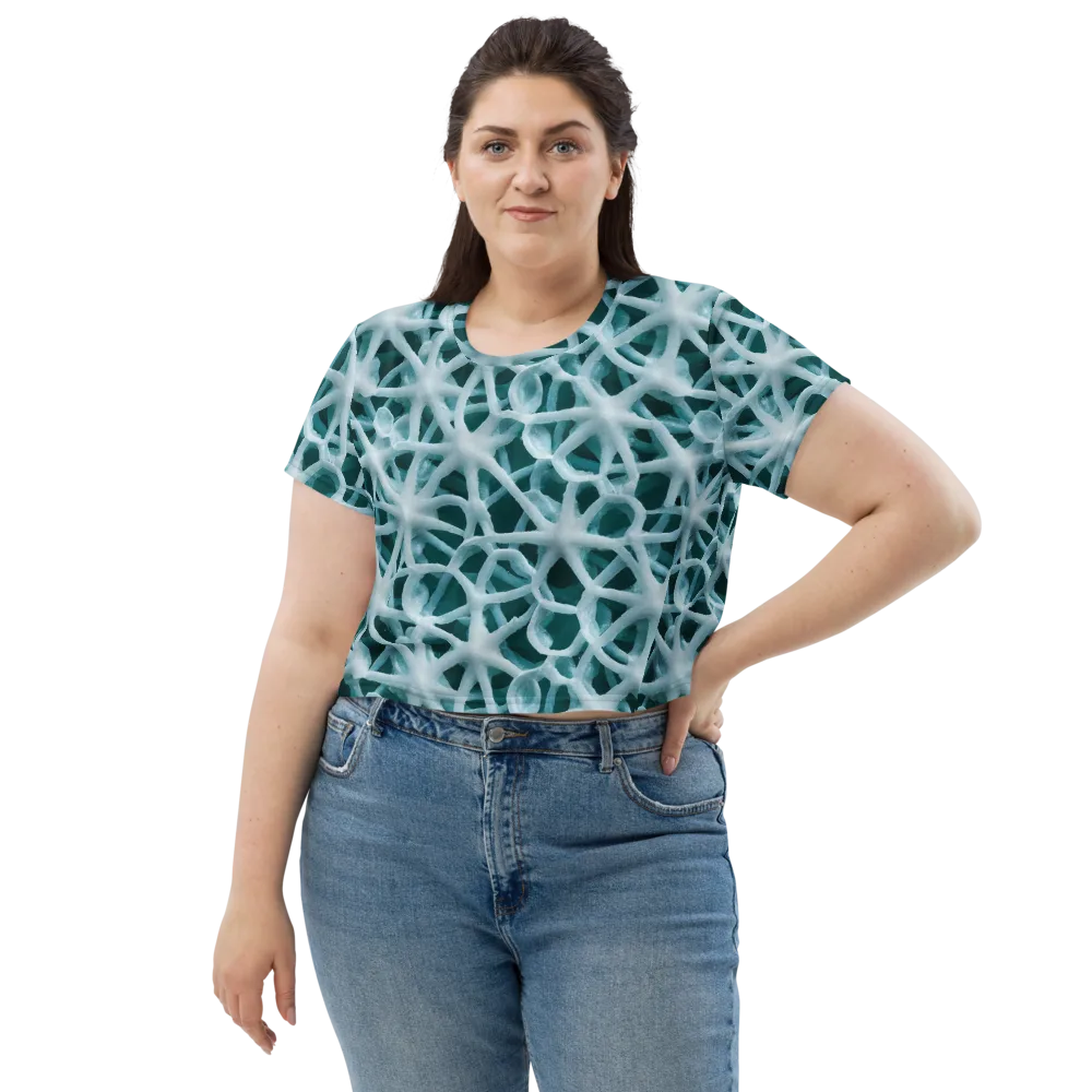 Arctic Coral on Crop Tee — Front