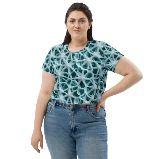 Arctic Coral on a Crop Tee