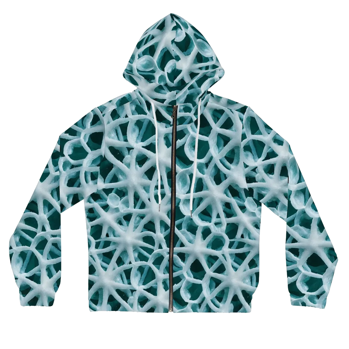 Arctic Coral on Women's Full-Zip Hoodie — Front