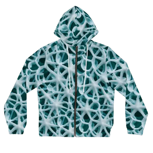Arctic Coral on a Women's Full-Zip Hoodie
