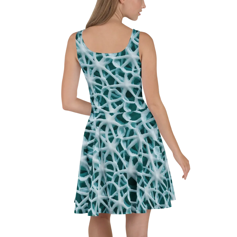 Arctic Coral on Skater Dress — Back