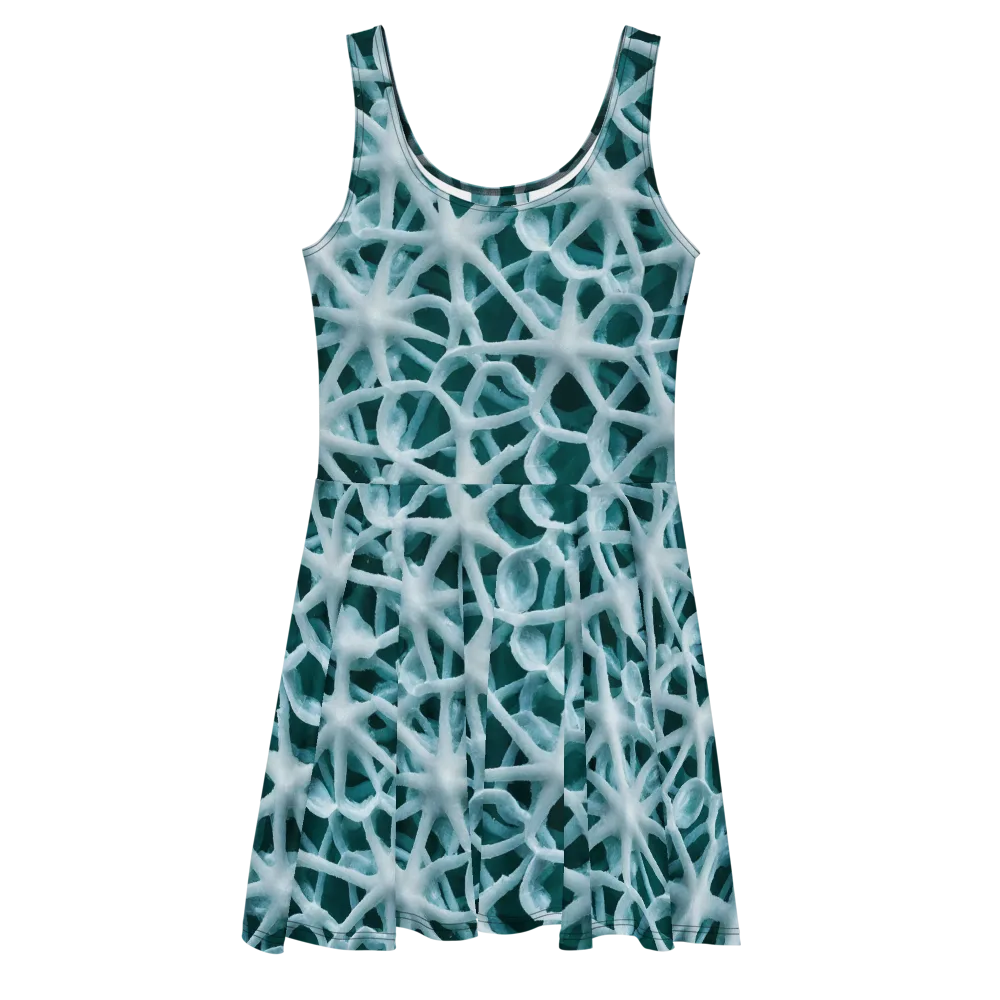Arctic Coral on Skater Dress — Front