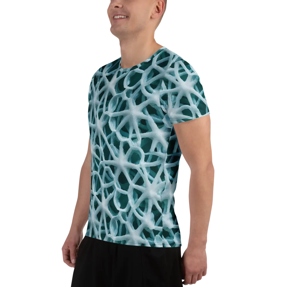 Arctic Coral on Men's Athletic T-Shirt — Left