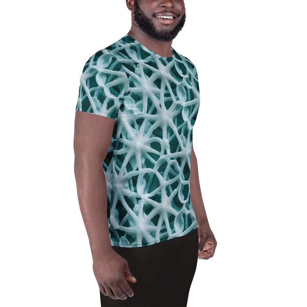 Arctic Coral on Men's Athletic T-Shirt — Right