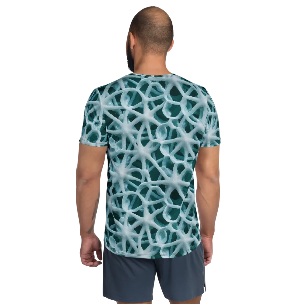 Arctic Coral on Men's Athletic T-Shirt — Back