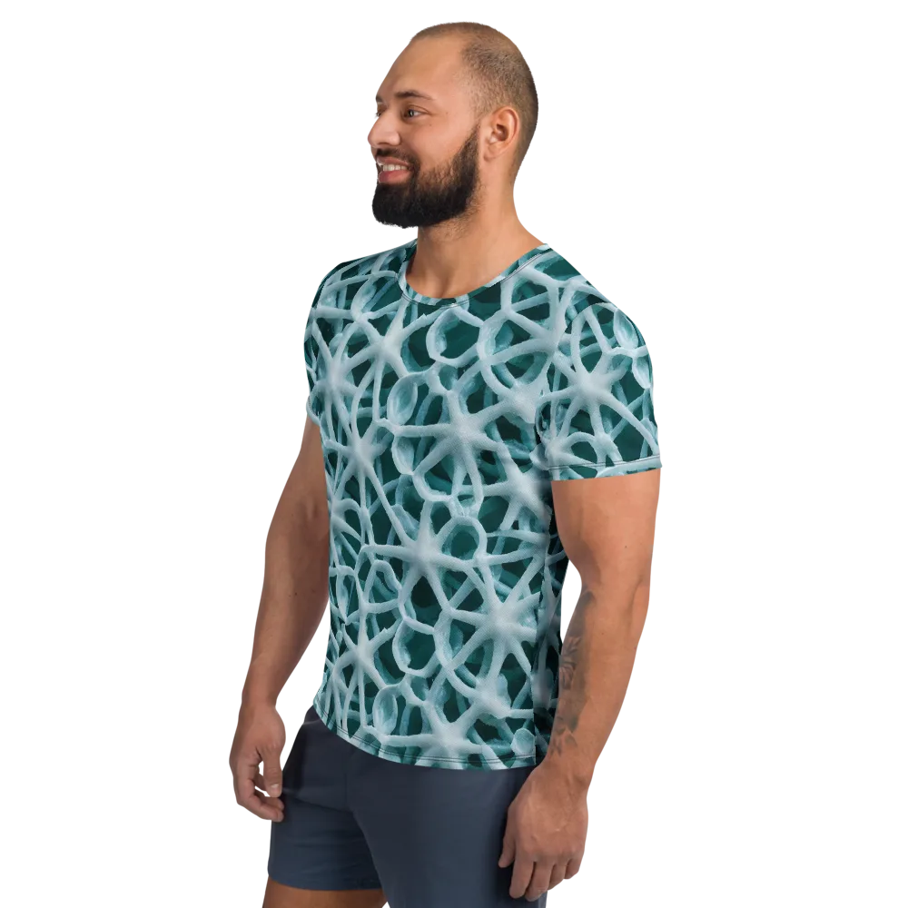 Arctic Coral on Men's Athletic T-Shirt — Left