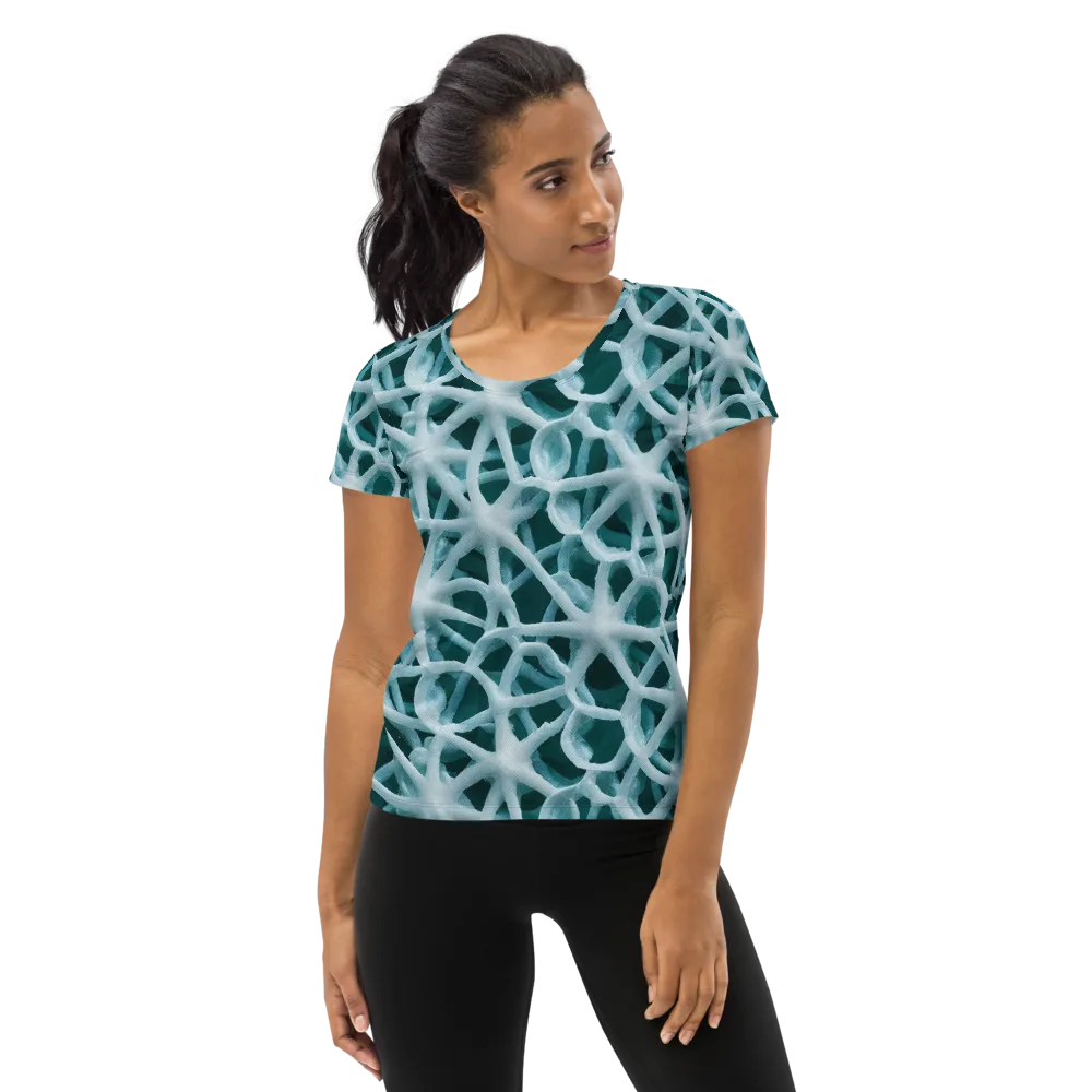 Arctic Coral on Women's Athletic T-Shirt — Front