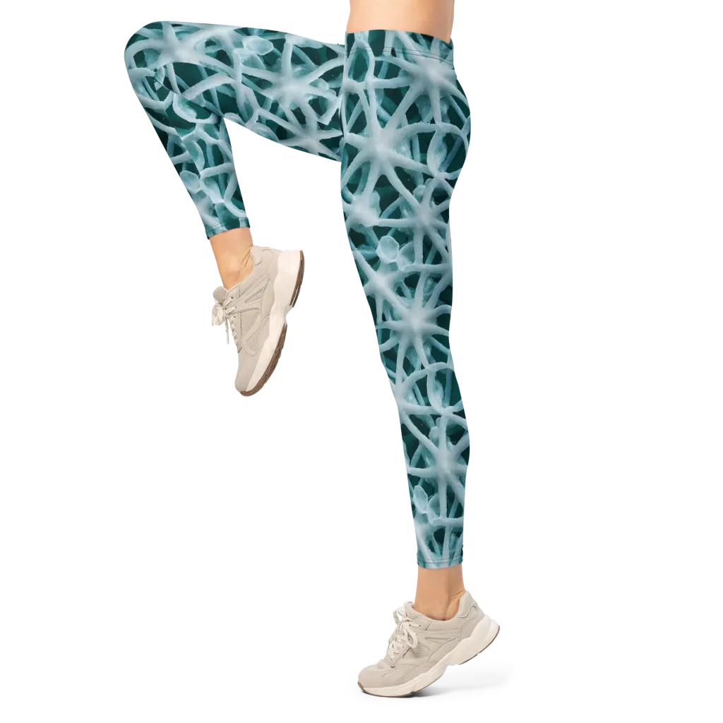 Arctic Coral on Leggings — Left