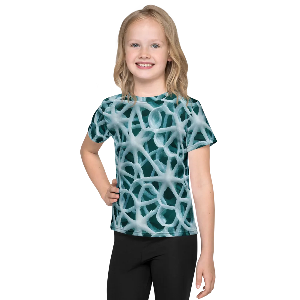 Arctic Coral on Kids Crew Neck T-Shirt — Front