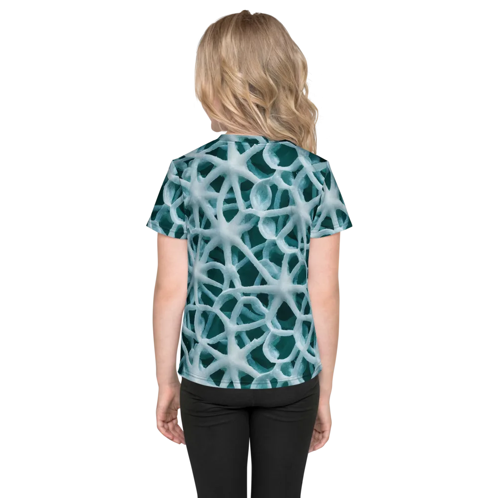 Arctic Coral on Kids Crew Neck T-Shirt — Back