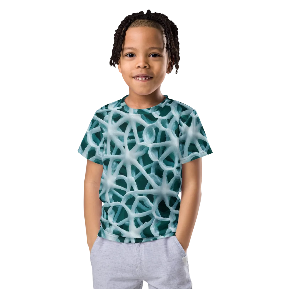 Arctic Coral on Kids Crew Neck T-Shirt — Front