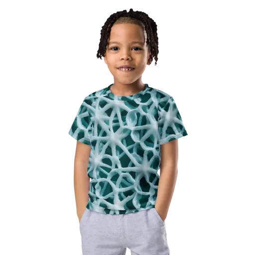 Arctic Coral on a Kids Crew Neck T-Shirt