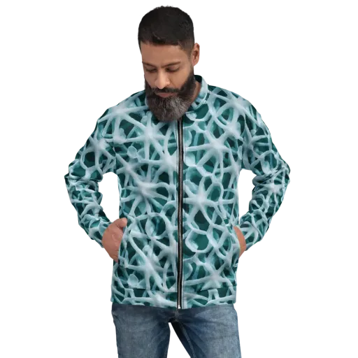 Arctic Coral on a Bomber Jacket