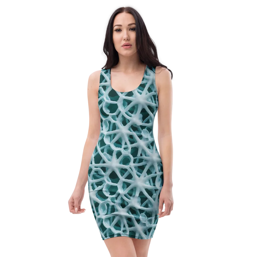 Arctic Coral on Bodycon Dress — Front
