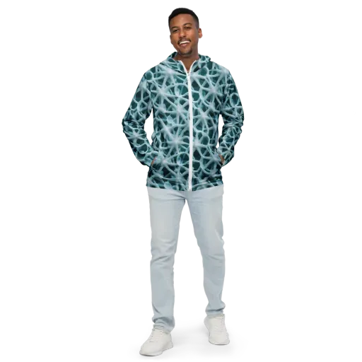 Arctic Coral on a Men's Windbreaker