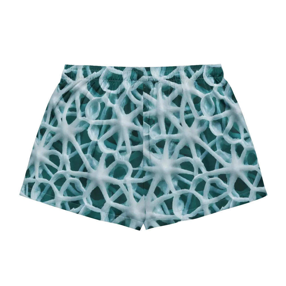 Arctic Coral on Women's Pajama Shorts — Back