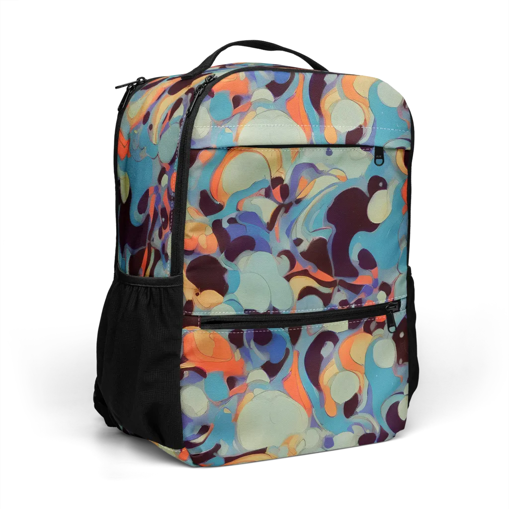 Coral Undertow on Utility Backpack — Right Front